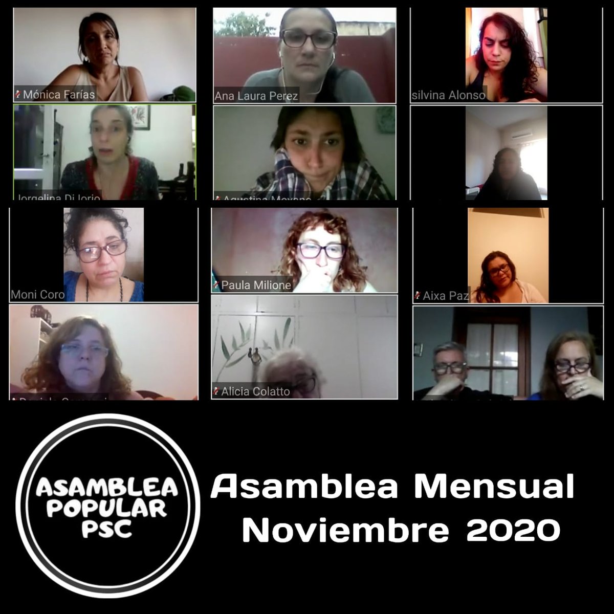 AsambleaPsc's tweet photo. Reunión mensual de nuestra Asamblea. Cada orga sostuvo sus actividades y las tareas del colectivo: denunciar las violencias, exigir el cumplimiento y la ampliación de derechos, luchar por la transformación cultural. ¡Seguimos adelante! #AsambleaPSC #LaCalleNoEsUnLugarParaVivir https://t.co/2TIq0AIwMV