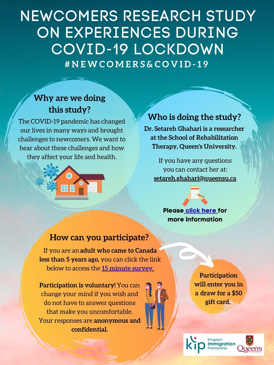 Health4All16's tweet photo. Are you a newcomer to Canada? If so, we want to hear about your experiences with COVID-19!

For 15 minutes of your time, you could win a $50 gift card!

To participate in our survey: https://t.co/1YPo33yjBR
For more information, visit: https://t.co/evFiVMvGAV https://t.co/10dvNqQk7Z