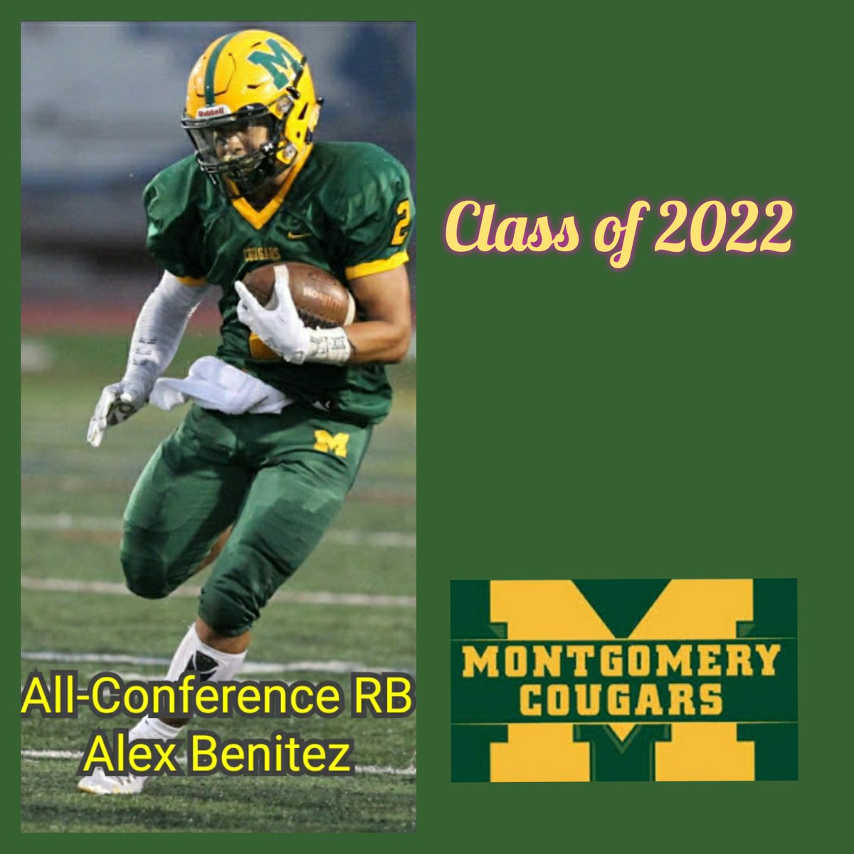 Correction‼ Alex Benitez scored 4 rushing TDs today makes him the school's all time leading rusher with 20. Breaking the record of 17 shared by Ryan Boyle Class of 2013 and Jared Reinson Class of 2017! @MontyAthletics @alex_benitez2 @CoachEAllen21