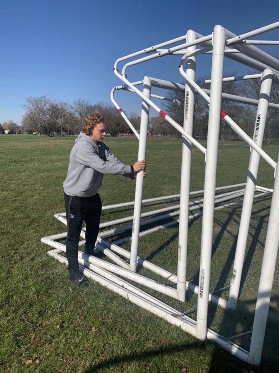 TSpikeball's tweet photo. “Jon changes people” by putting the goals away after practice! #teamspikeball #UFHonorsretreat2020 https://t.co/O0kMd0sR7Q