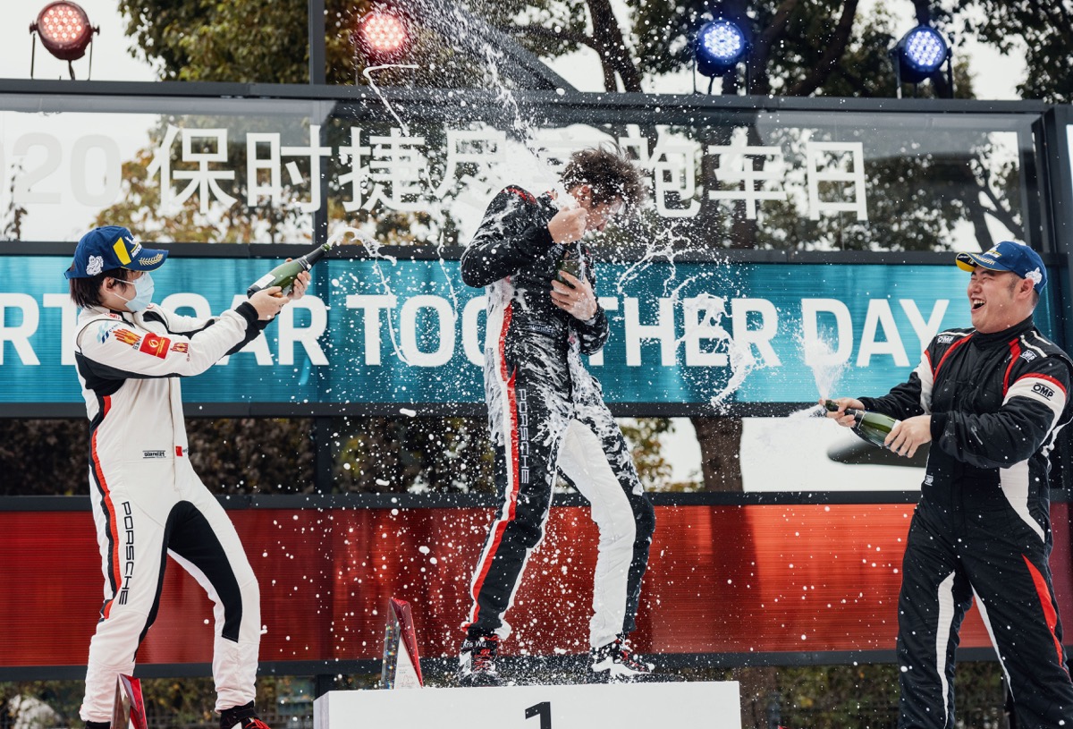 absolute_racing's tweet photo. One week ago we had good reasons to celebrate .... Kris Wu first "double win" in the GT4 class of the Porsche Sprint Challenge at #Shanghai. 🍾👏🍾🏆🥇

📸 @PorscheMAP https://t.co/gHZ6ojWrBY