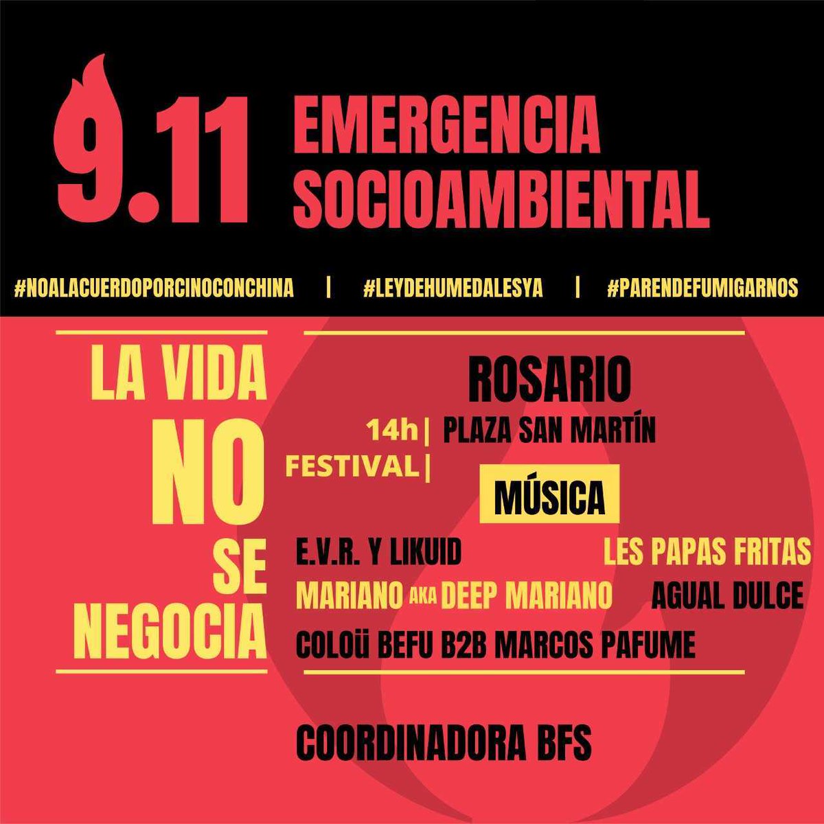 stsrosario's tweet photo. ♫ Música
💃 Arte 
🗣 Charlas, debates.
🍭 Ferias 
Y mucho ➕

✋Exigimos:
- No al Acuerdo Porcino con China
- Ley de Humedales Ya
- Paren de Fumigarmos
Ahora o nunca!! Nos obligan a salir.

💪 Sumate a esta movida artística por el futuro del planeta!

😷 y distanciamiento ↔️ https://t.co/uCQyswCi7q