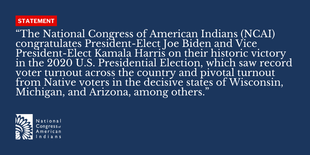 NCAI1944's tweet image. Our statement on the 2020 election: bit.ly/ncaibidenharris
#NativeVote20
