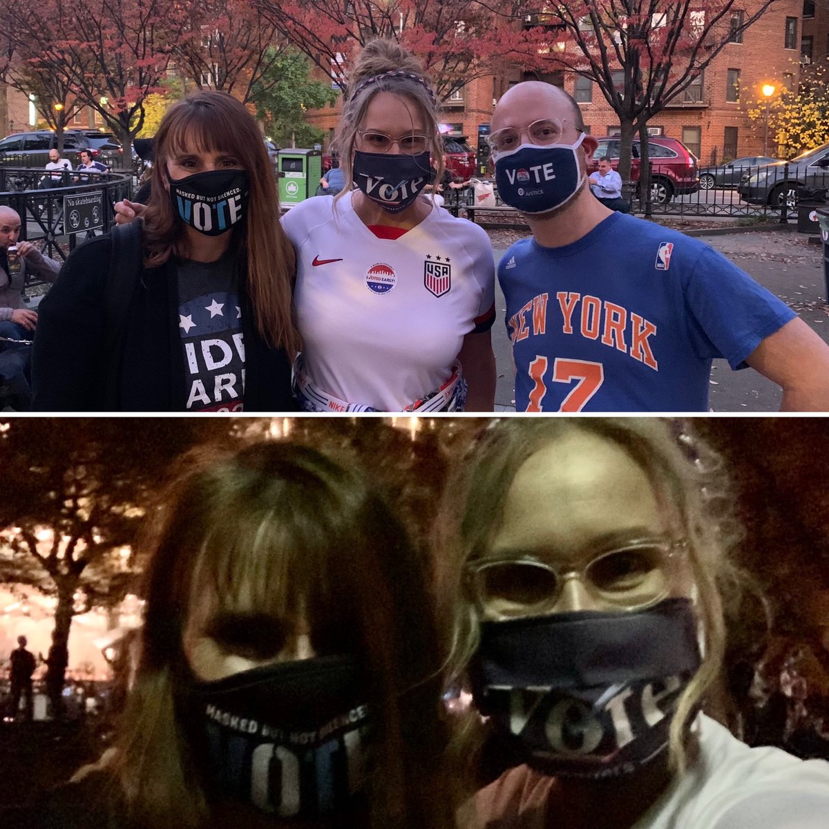 JeannineKiely's tweet photo. Rocking #VoteMasks with my sister Michelle & @NewellNYC! https://t.co/VRX4uTzwyK