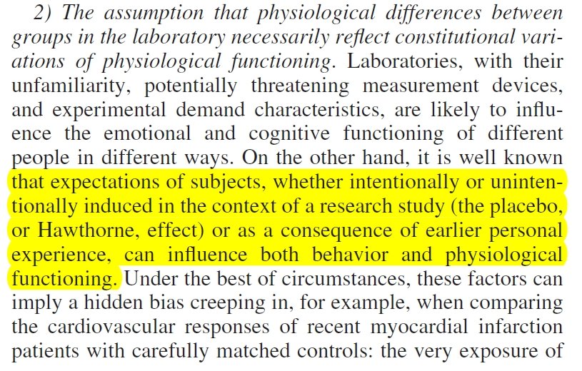 See how an experienced psychophysiologist thinks & train your mind to think like this: Dr Grossman zeroed in on all crucial possibilities. Who were the participants? What was the social atmosphere of the experiment? What were the researcher expectations?  https://doi.org/10.1152/japplphysiol.00702.2005