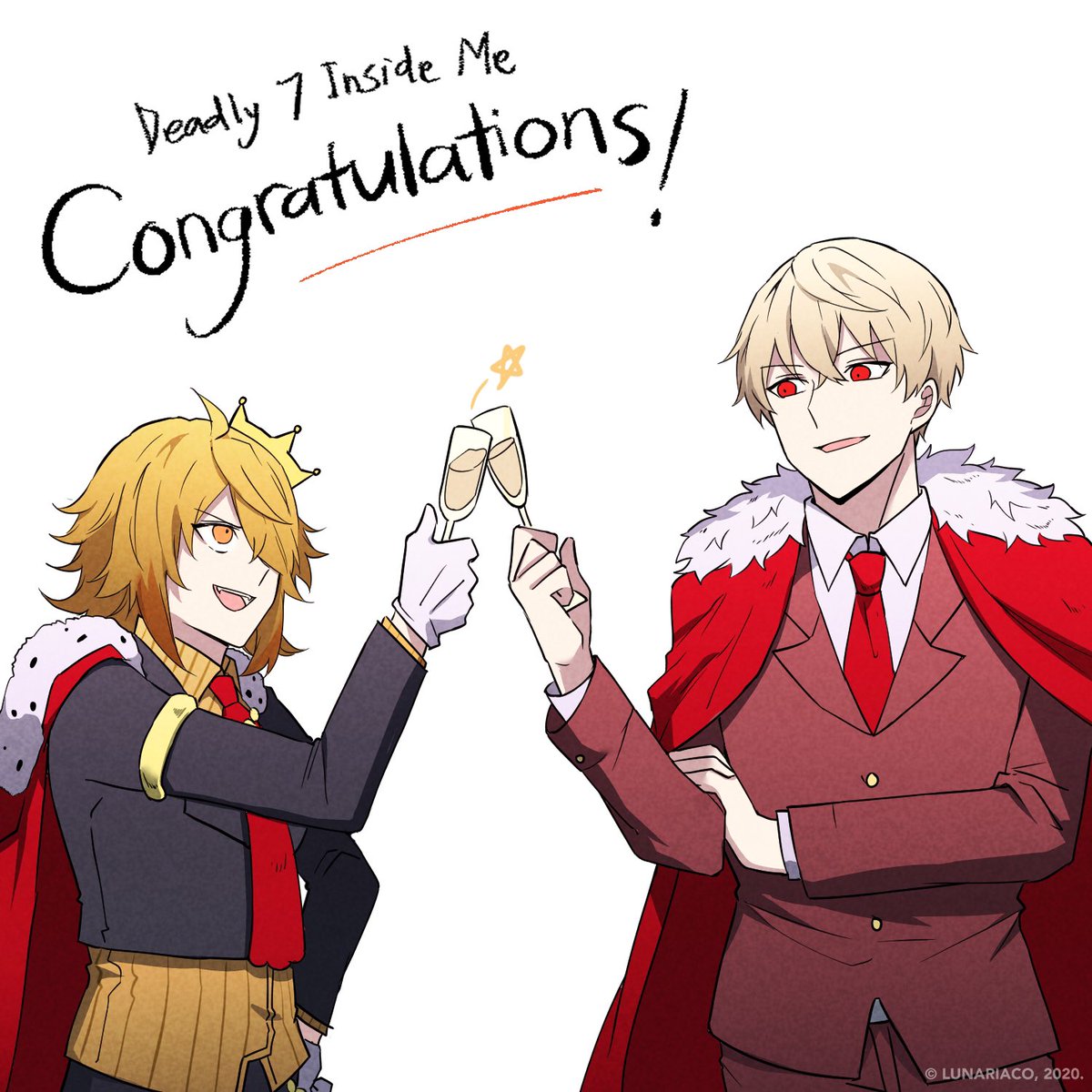 lunaria_co's tweet photo. Selamat atas tamatnya desime! Dari dulu ingin gambar para dosa dan iblis barengan ✨ @Deruuyo_2 https://t.co/qzth14rYLY