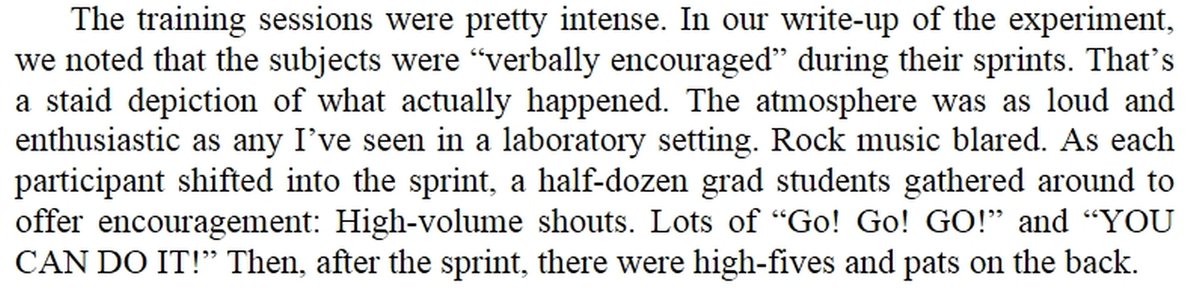 Now compare the description of the lab environment during training. Read the excerpt from the research article, then the description from the popular book. Can you spot the differences? Can you visualize the social dynamic of the experiment? Do you see what Grossman was saying?