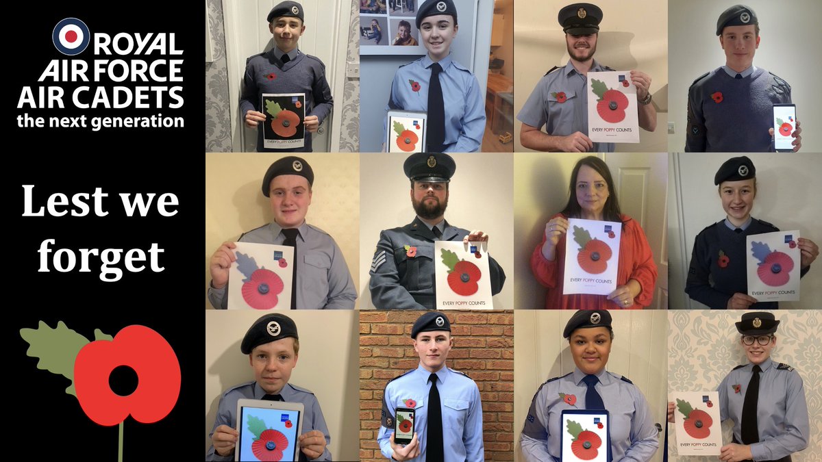 Whilst we are unable to be on parade in Hawarden and Buckley this #RemembranceSunday morning, our cadets and staff will be paying their respects to those who gave their tomorrows for our todays at home. #EveryPoppyCounts