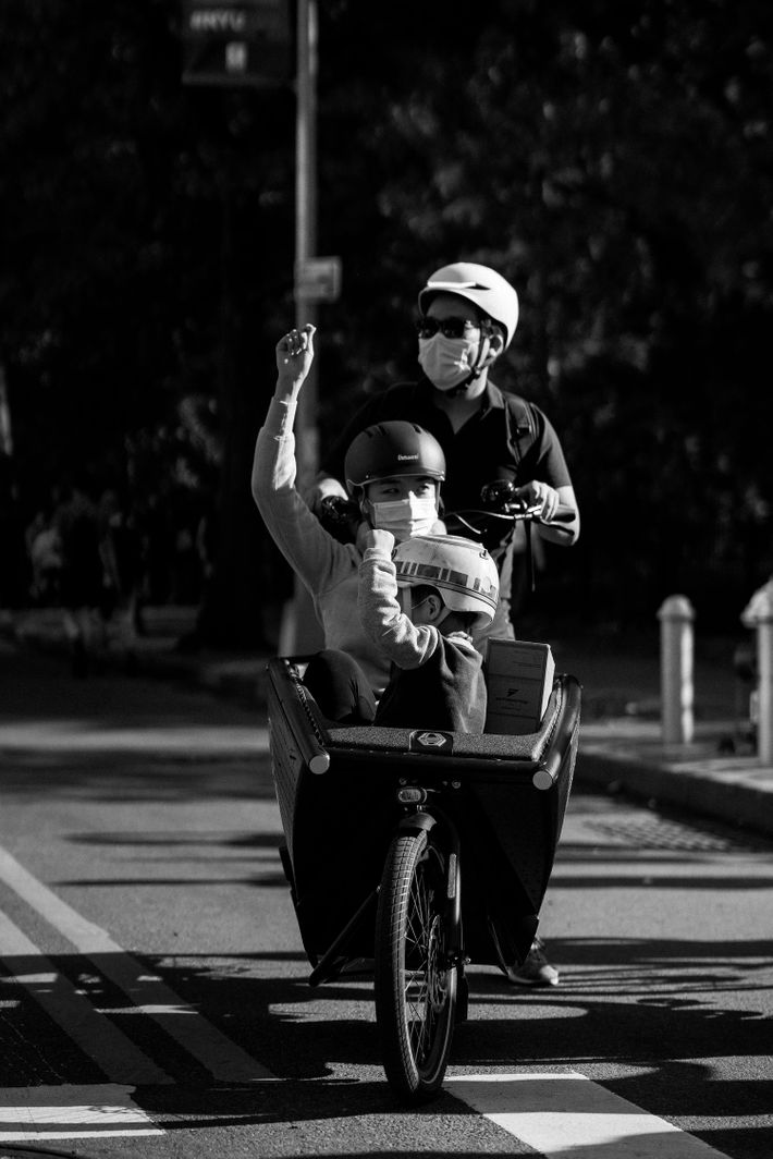 NYMag's tweet photo. "I haven’t felt this level of love and togetherness in a long time": Photographer @stevesweatpants captured images of New York City’s joy following Joe Biden’s win https://t.co/n2oSTondFf https://t.co/Zi1GxPqqeh