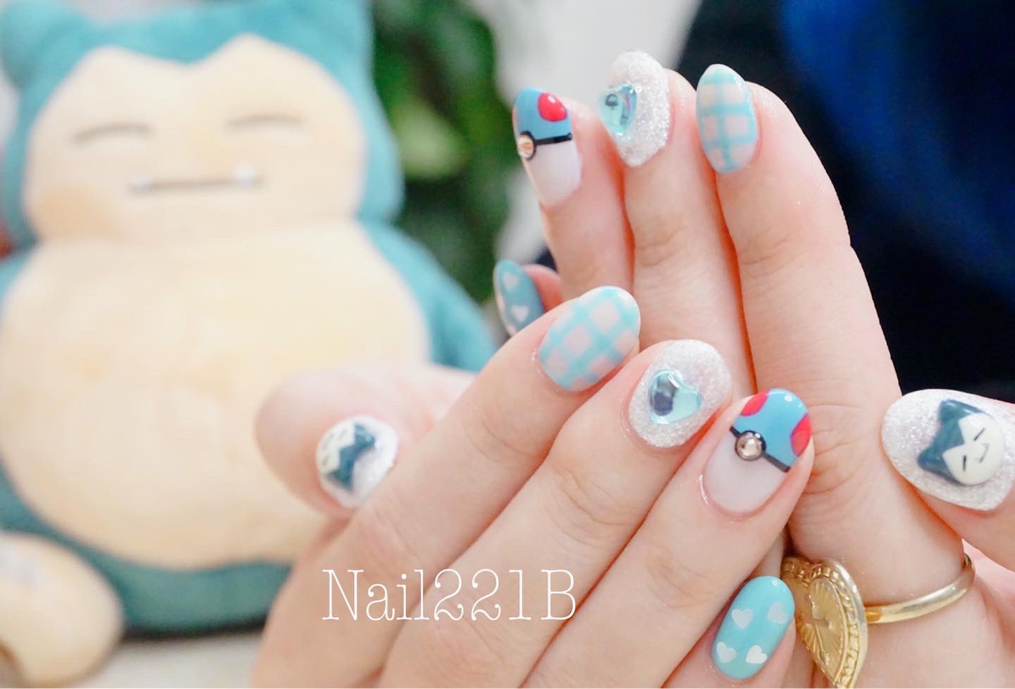Nail２１１b カビゴン 可愛い癒し系 カビゴン ポケモン 3d ポケモンネイル ネイル キャラクターネイル T Co Vmc4ynfbma Twitter