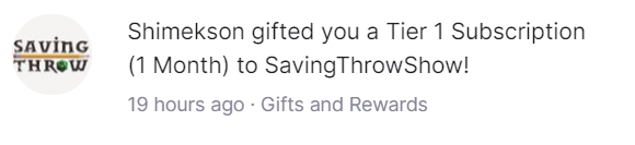 RMSavageX's tweet photo. Wooot!  @SavingThrowShow 
#kindnessofstrangers #savageworlds #streamthedream https://t.co/1mWlXKB5sA