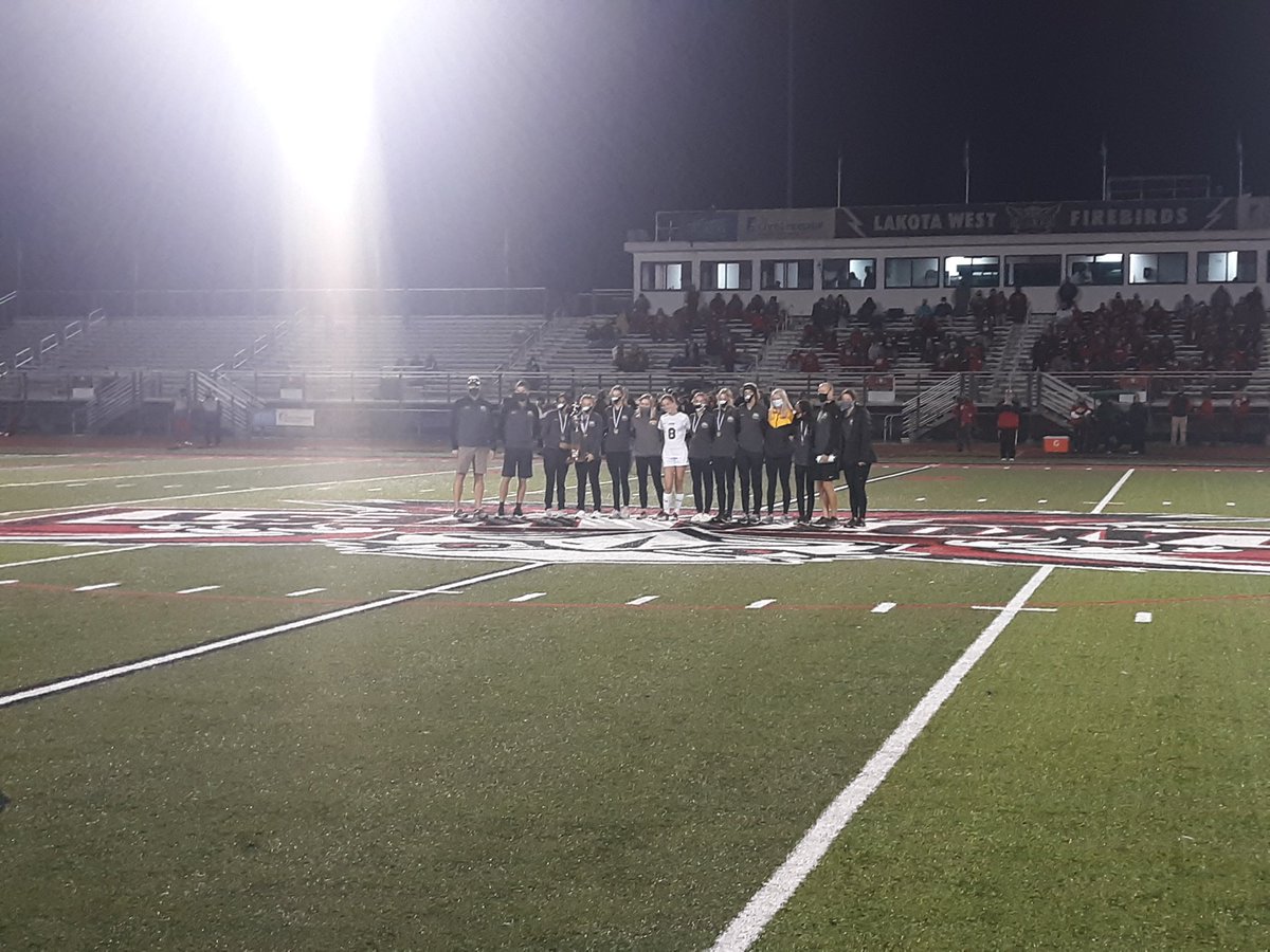 chselksad's tweet photo. Huge shout out to Lakota West athletics for recognizing both the boys Division 1 and girls Division 1 cross country state Championship teams at halftime of the soccer game. Congrats to Lakota West boys on their state title. https://t.co/BzOYtfDcZD
