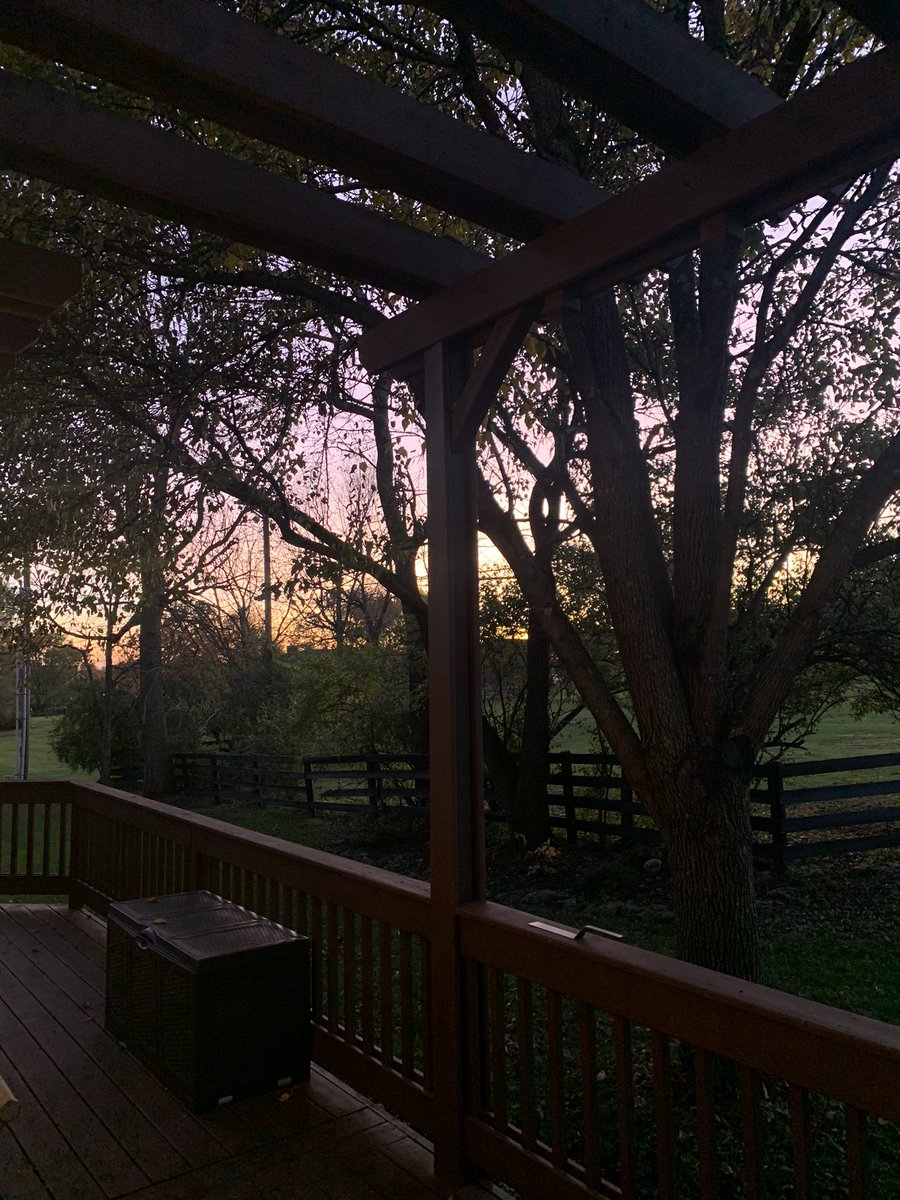 Jmullannixpga's tweet photo. 75 and sunny in Lexington in November calls for a cookout, dinner on the deck at sunset, and a night cap by the fire! #comebacksummer https://t.co/COSzMXNBrr
