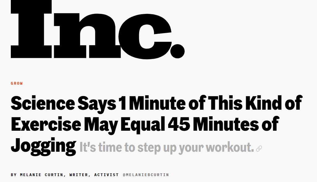 How about the findings that a just a few minutes of HIIT are "just as good as" hours and hours of moderate-intensity exercise? Those are absolutely remarkable, spectacular, breathtaking findings, right? Those demonstrate that we've made a startling discovery, no?