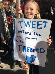 Loving this girls attitude and sense of humor #goldenrule ⁦<a href="/Twitter/">Twitter</a>⁩