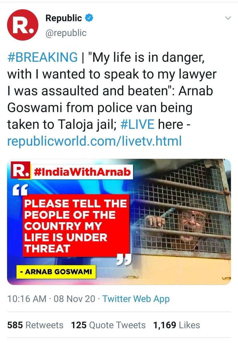 SatishSrinivas7's tweet photo. What is the govt doing??
@AmitShah @HMOIndia @PMOIndia #WeStandWithArnab https://t.co/OrRZ8KJLfN