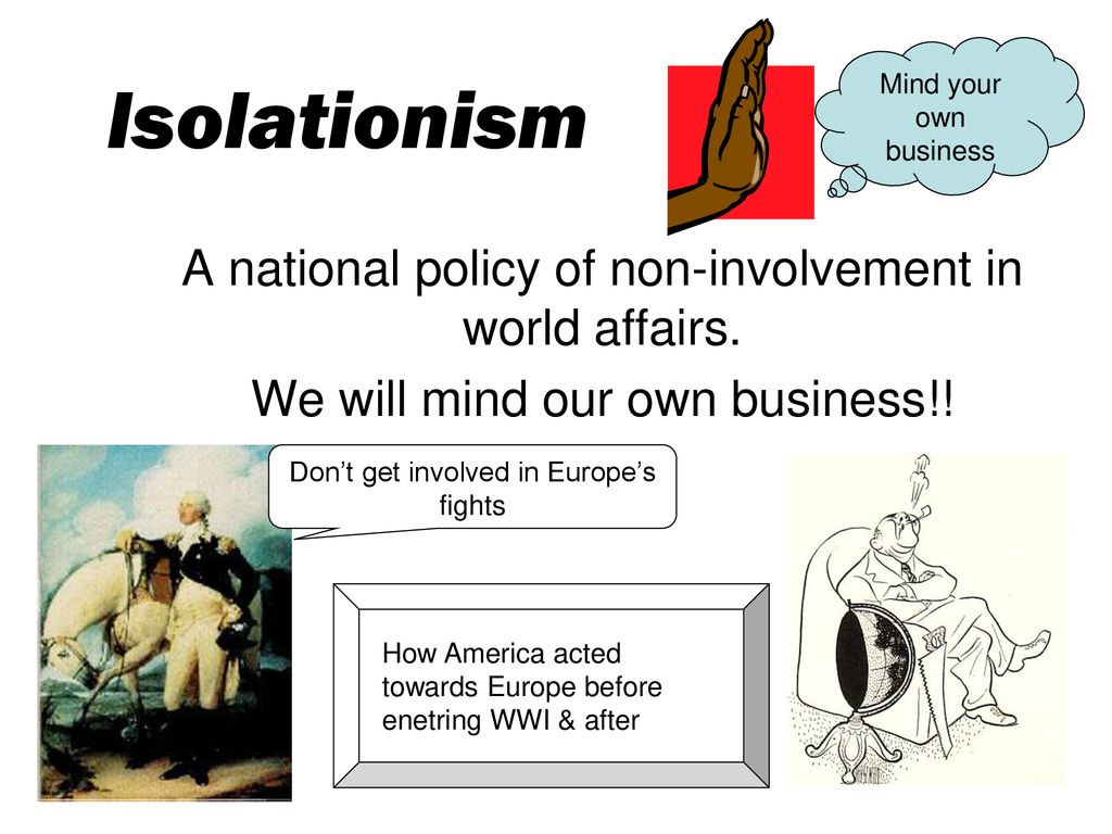 Liberal internationalism muncul semasa Perang Dunia Pertama (1914-1918), apabila Presiden Woodrow Wilson membawa US masuk ke perang.Sebelum tu, US mengamalkan "isolationism". Tak ambil tahu pasal hal dunia, hanya jaga kepentingan diri & perkembangan rantau terdekat (Amerika).