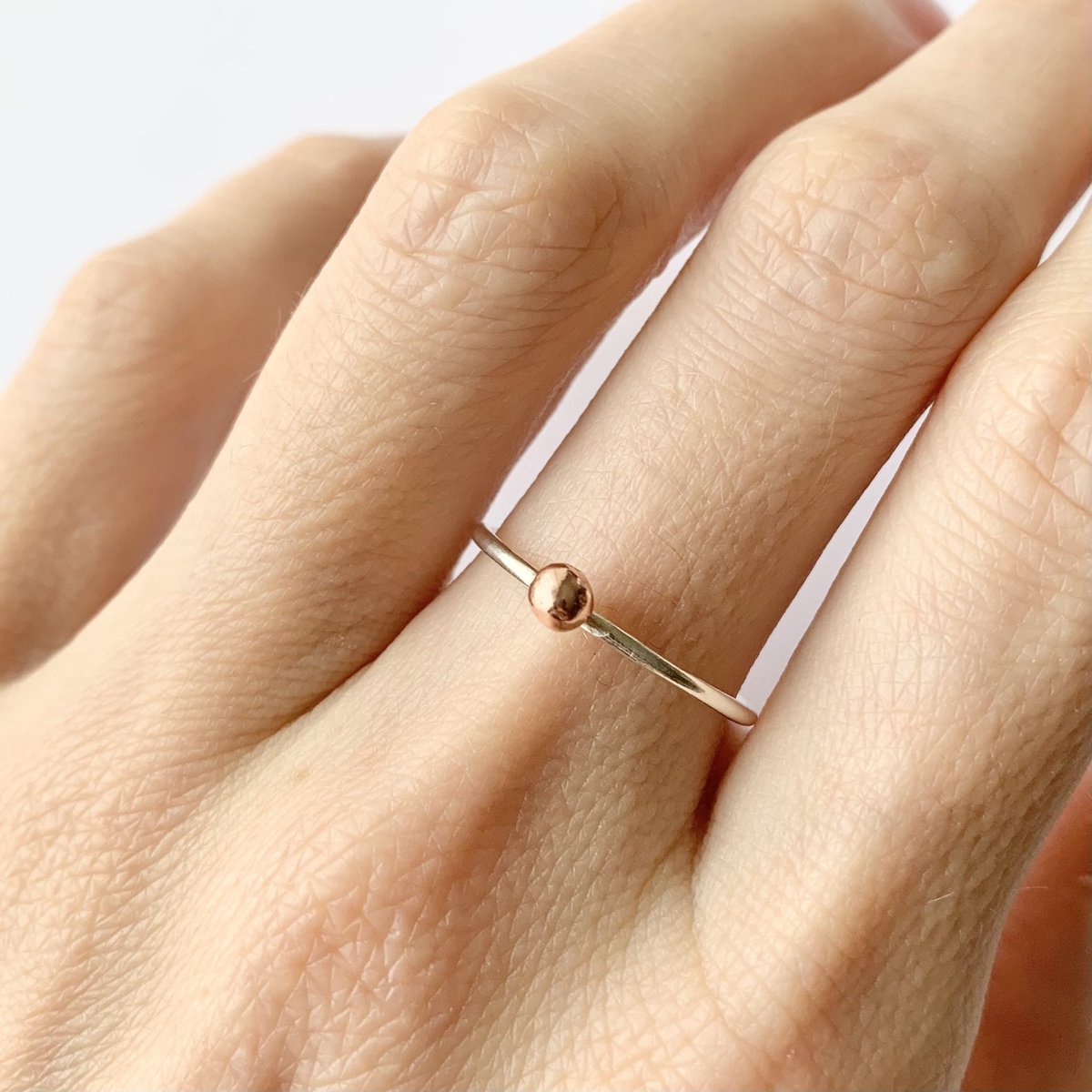 LLMJewellery's tweet photo. Excited to share the latest addition to my #etsy shop: GOLD BALL RING - Silver Thin Band with 9ct Rose Gold Sphere Ring  #recycled #jewellery  https://t.co/6KiO0JSEjT https://t.co/7gFcVl8YCb