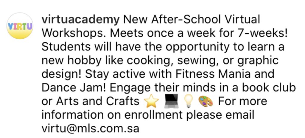 MLSIntSchool's tweet image. New After-Schoo Virtual Workshops starting soon! For more information on enrollment, please email virtu@mls.com.sa.