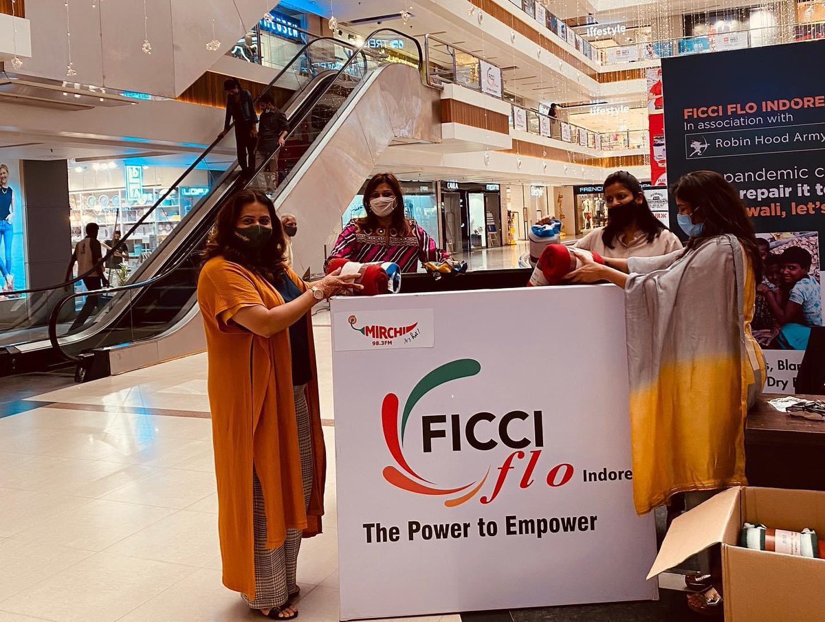 ficcifloindore's tweet photo. FICCI FLO Indore have started the festive Initiative with Robinhood Army and Radio Mirchi today.
Do join in by contributing and adding a sparkle to lives around us.
The drop boxes are at Ground floor C21 mall and Treasure Island mall. #thisdiwalispreadingsmiles #floindore https://t.co/LzZPXCft4M