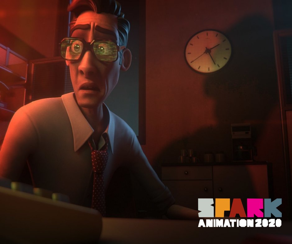 SparkCG's tweet image. Late nights at the office get creepy in TOO LATE #spark2020 #sparkanimation2020 #iloveanimation #festival #madeincanada #thriller #horror ow.ly/BMi030rgJtE