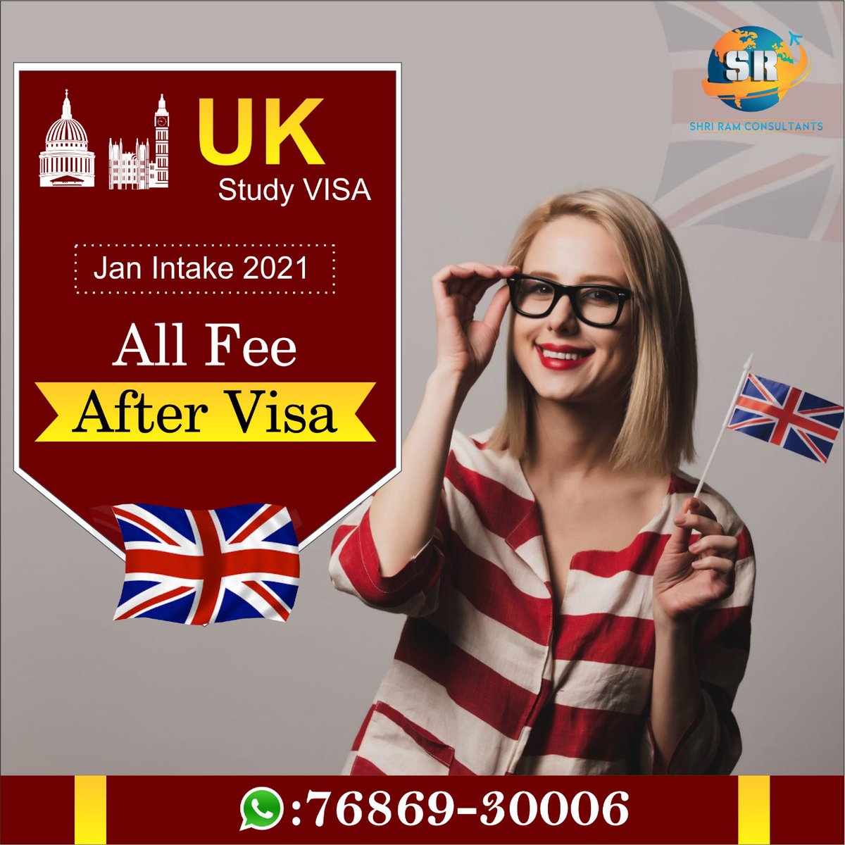 UK Study Visa for Jan Intake 2021. All Fee After Visa. Call: 7686930006

#SRConsulants #Amritsar #RanjitAvenue #UKStudyVisa #feeaftervisa #Janintakematters