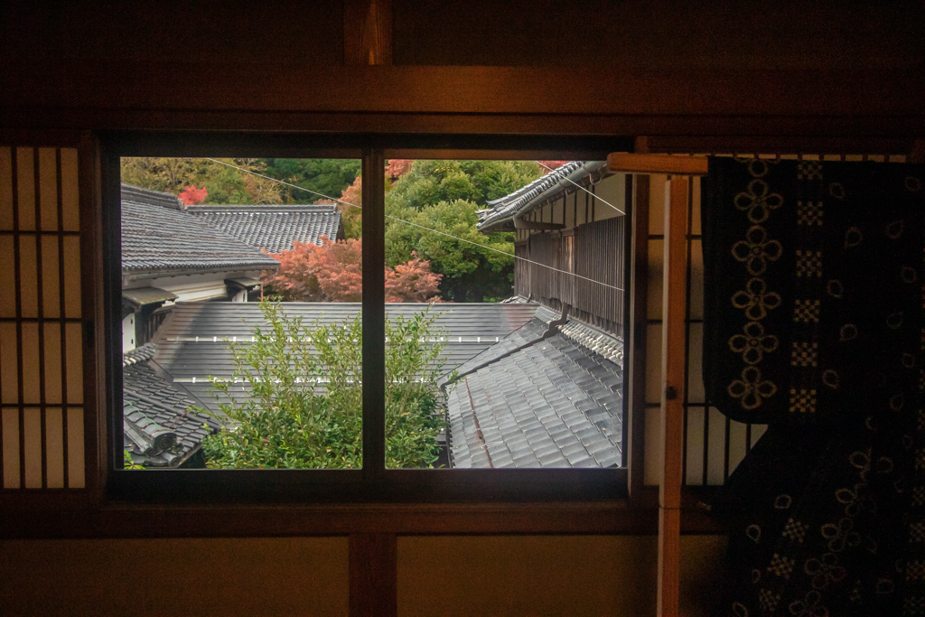 Next was the Ishitani Residence, which I was told is one of the oldest historical residences in Japan. Each room has views of one of the gardens. The gardens are maintained by a man whose father and grandfather also managed the gardens of the residence.