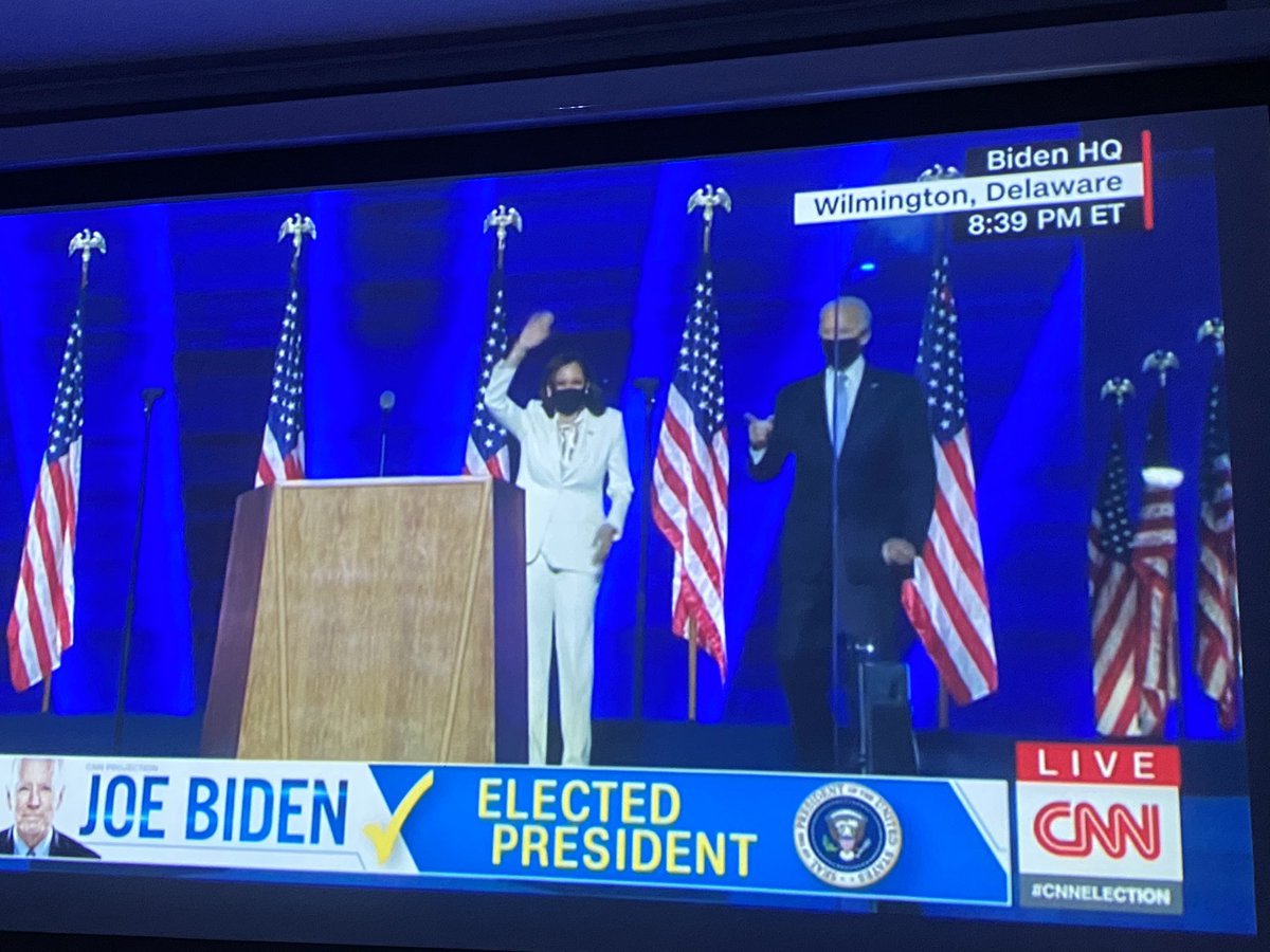 ShyShriqui's tweet photo. They did it! Congrats to VP-Elect @KamalaHarris and to President-Elect @JoeBiden https://t.co/tocXLnGpaT