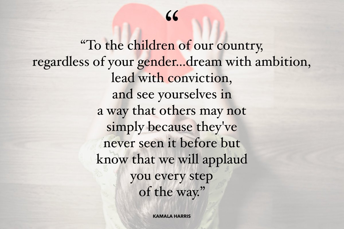 My children just got this advice from our next Vice President.  Thank you, <a href="/KamalaHarris/">Kamala Harris</a>.  #leadership