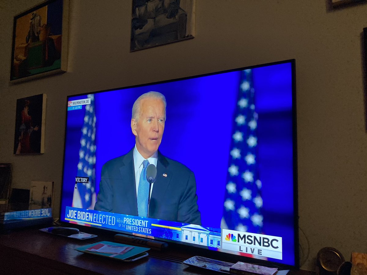SesmaLab's tweet image. Great acceptance speech by our President Elect (and Jill’s husband) @JoeBiden reassuring Americans about his commitment to serve ALL of us. Unifying and not divisive. As and immigrant from Spain 🇪🇸now an American citizen, my ♥️ is full #Election2020 #WelcomeBackAmerica