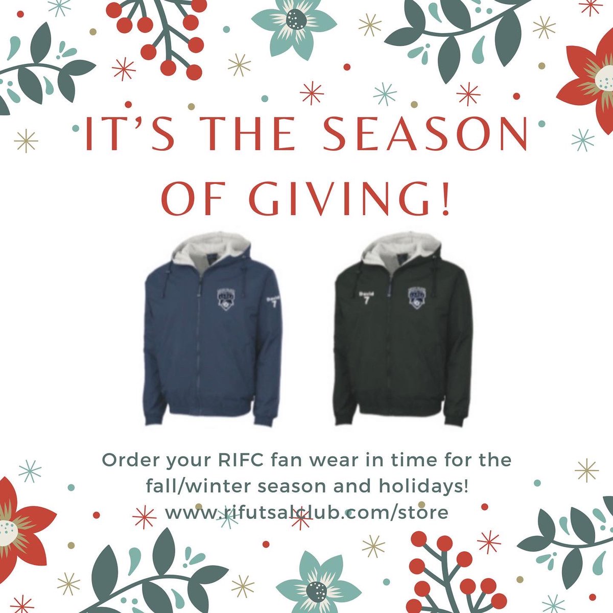 RIFutsalClub's tweet photo. You can order now our RI Futsal Club fan ware in time for the fall/winter season and holidays!

Find our catalogue and the online store here:

https://t.co/ZmgrTArEc8

Showcase your fan wear to all events!!!
#WeAreFutsal #futsal #youthfutsal #RIFC #holidayshopping #holidaygifts https://t.co/u5JFMOna8L