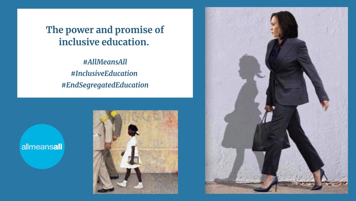 AllMeansAllAus's tweet image. Did you know when USA&apos;s #VicePresidentElect @KamalaHarris began kindergarten, she attended Thousand Oaks Elementary School as part of Berkeley&apos;s comprehensive desegregation program? Children with disabilities await the promise of #SameClass, same opportunity.

#InclusiveEducation