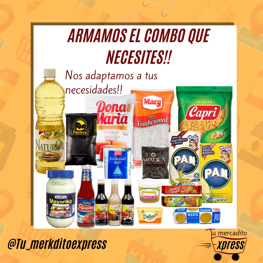 Una excelente opción @tu_merkditoexpress síguenos en instagram venta de combo de víveres de tu preferencia si deseas mas información me pueden escribir al privado . #Almagro #miren #Arrastrado #Guaido #Caracas #Vallesdeltuy #BidenPresident