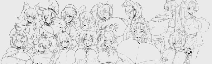 added marine senchou and flare, also made danchou's boobs bigger and gave korone some bones 