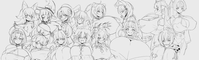 added marine senchou and flare, also made danchou's boobs bigger and gave korone some bones 
