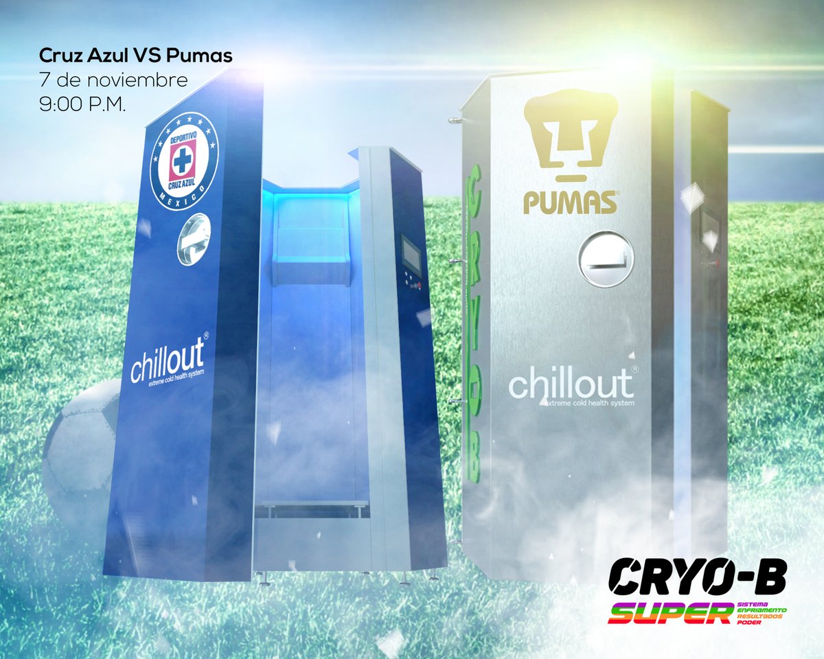 CRYO_B's tweet photo. ⚽️¡#CruzAzul se medirá esta noche ante los #Pumas! 
👉🏻¿A quién le apostarías⁉️
🔵@CruzAzulCD vs 😼@PumasMX
🕘 9:00pm
🏟 Estadio Azteca

#Guard1anes2020 #LigaMX #Futbol #CruzAzul #Pumas #SuperEncuentro #SuperCrioterapia Cruz Azul Fútbol Club Pumas MX https://t.co/qQXRZK2Ako