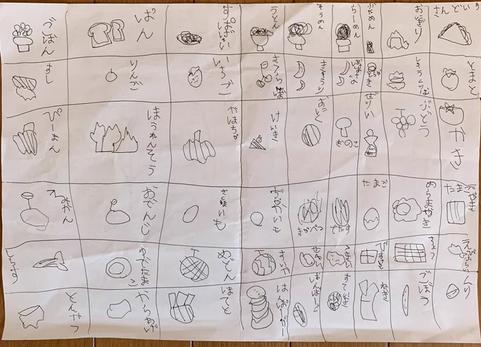 絶妙に間違っている食べ物表と生き物表(5歳児) 