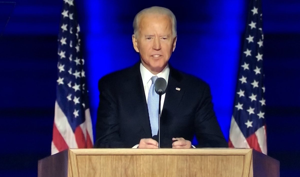 #Breaking - “I pledge to be a President who seeks not to divide but to unify”: #PresidentElect <a href="/JoeBiden/">Joe Biden</a> thanks supporters in speech to the nation. Says he will spare no effort to tackle the #Covid pandemic - and will work to restore soul of the nation. Latest on #7NEWS
