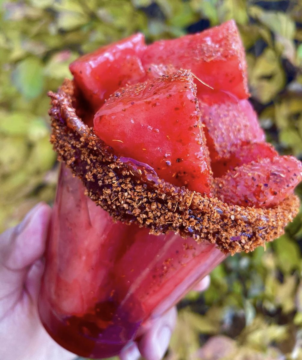 When you can’t choose between sweet or spicy... have both 🍉😋. 

@lamichoacana3hermanos 

#YorktownCenter #YesToYorktown #LaMichoacana #SandiaCup #Watermelon #Tajin #Chamoy