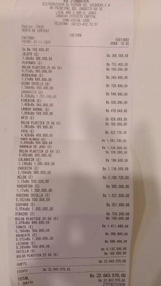 NowVisionNews's tweet photo. Esta es Venezuela,Bs 23 millones una compra de verduras y hortalizas en el Junquito https://t.co/WxBaK8iJYK
