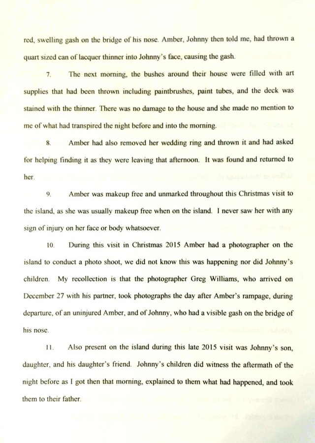 SuperDopeJax's tweet photo. This is the declaration of Tara Roberts, a woman who is the caretaker of Johnny Depp's island in the Bahamas. #AmberHeardIsAnAbuser #JusticeForJohnnyDepp https://t.co/9ZkQgJSCYa