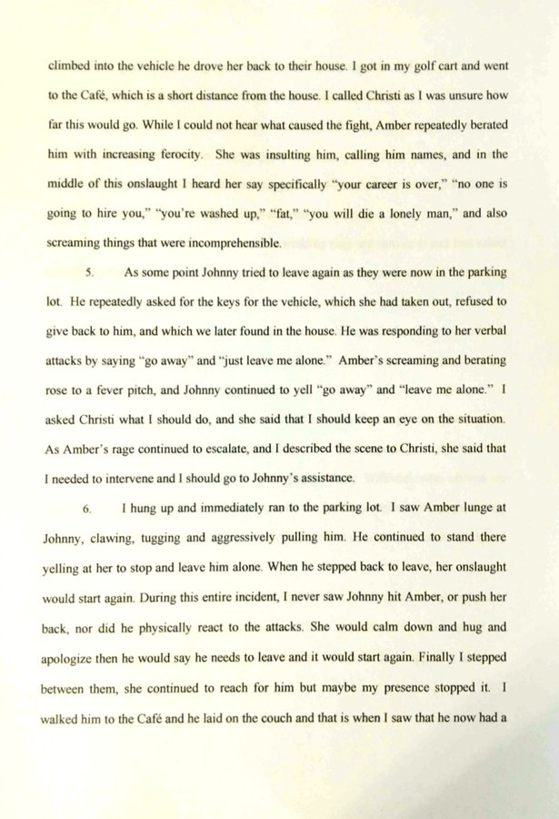 SuperDopeJax's tweet photo. This is the declaration of Tara Roberts, a woman who is the caretaker of Johnny Depp's island in the Bahamas. #AmberHeardIsAnAbuser #JusticeForJohnnyDepp https://t.co/9ZkQgJSCYa