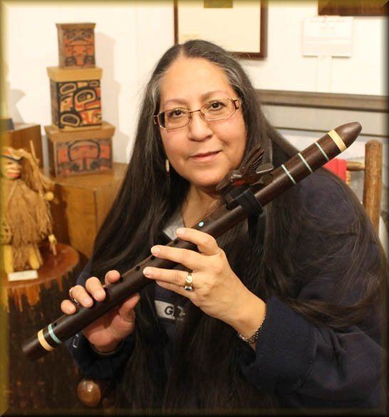 YubaSutterArts's tweet photo. Day 6 of 100 Days of #IndigenousArtists: Mary Youngblood, half Seminole and half Aleut, is the first woman to professionally record the Native American Flute and the first woman to win two Grammy Awards for "Best Native American Music Album". 
.
#YSAC #MaryYoungblood https://t.co/5gYz7DNYvC