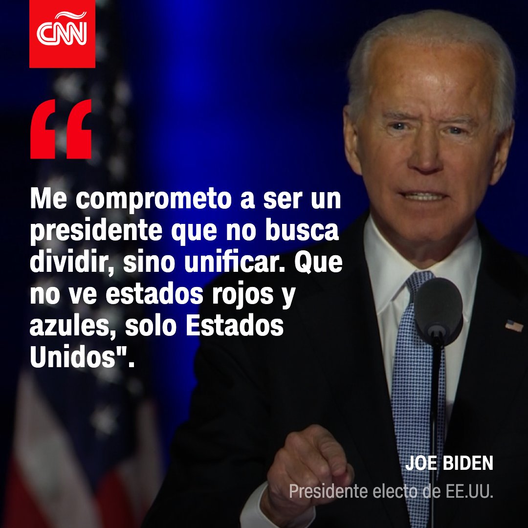 CNNEE's tweet photo. Biden a los votantes de Trump: "Este es el momento de sanar en Estados Unidos". https://t.co/8FnvcJIj2i https://t.co/edDm2enJE1