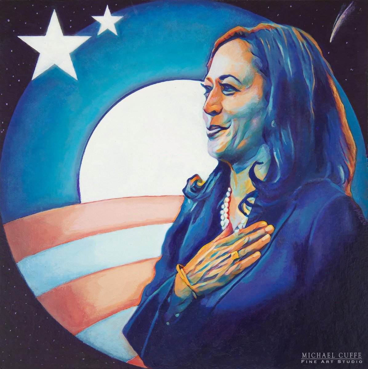My latest painting/print I just released! ❤️🇺🇸💙 “Renewed Hope: VP Kamala Harris”... more about it here: bit.ly/2I6qdgE 

#BidenHarris2020 #KamalaHarris #JOEBIDEN2020 #Harris