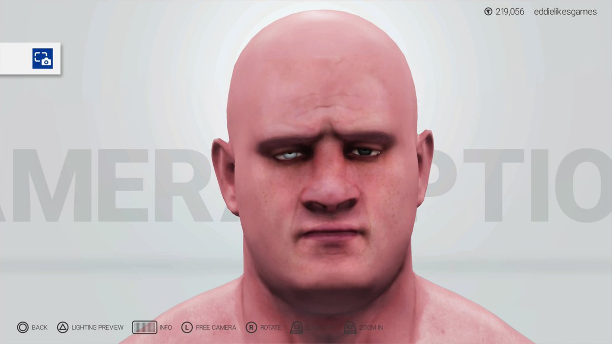eddielikesstuff's tweet photo. Kane CAW I'm working on. Face got me stumped. Any advice #WWE2K19 #PS4 @_Zaddik @ShatteredCAWs @Defract #PS4share https://t.co/biIESYRUB5