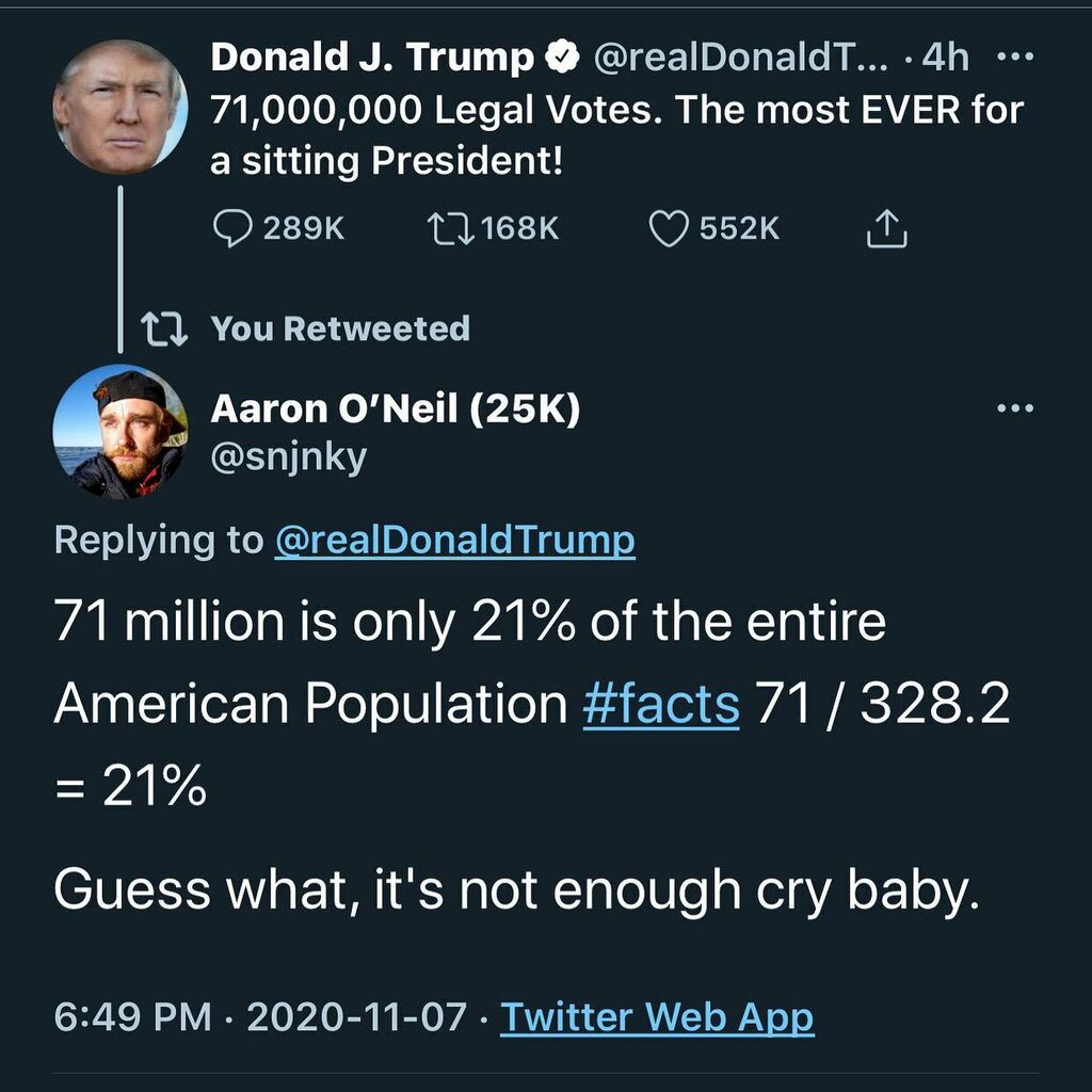 snjnky's tweet photo. #facts #trump #fifths #nothalf #justmath https://t.co/v8HgMzup5P https://t.co/WvCdjHTNMi