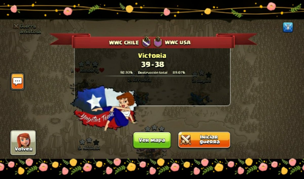 🦋Gran debut en el torneo <a href="/women_champion1/">Women’s World Championship</a> Mod.Mixta , felicitar a cada una de las chicas que pertenece a nuestra selección♀️!

🔹️ Chile🇨🇱 🆚️ USA🇺🇸
Excellent USA Selection War, our admiration and respect always.🦋

A seguir dando caña en las sig. Guerras!🔥
🤍💙❤