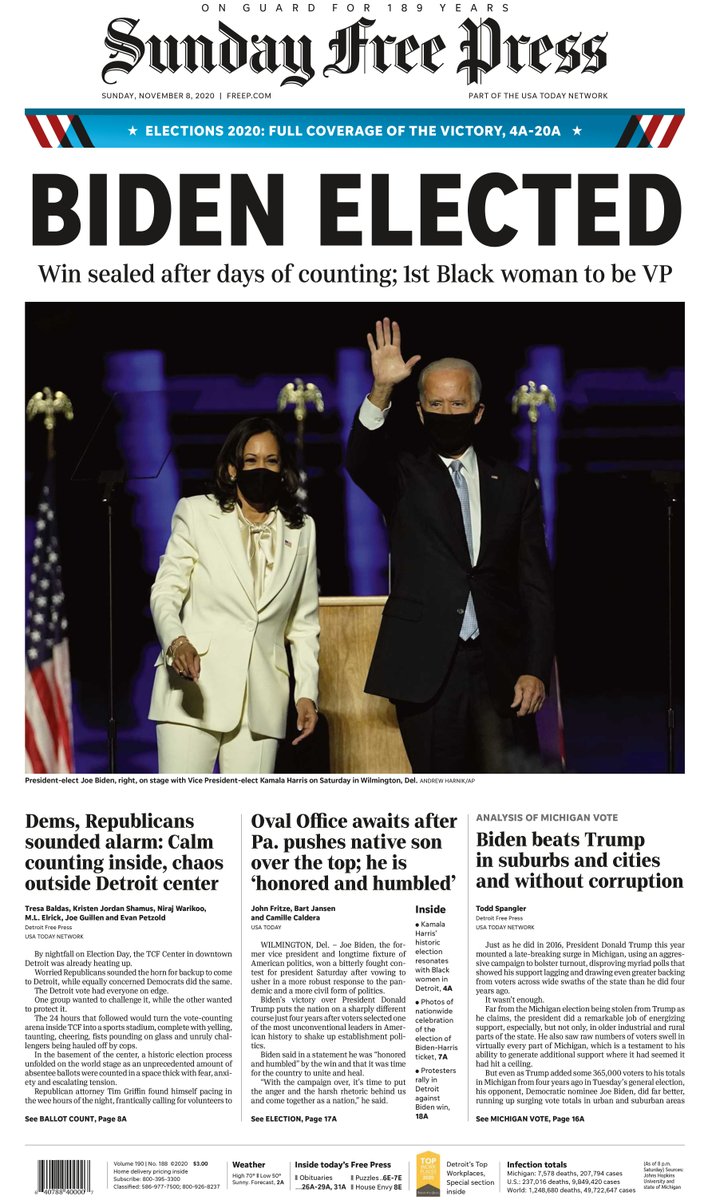 freep's tweet photo. Sunday's @freep front page. https://t.co/AfKXOuf5j4