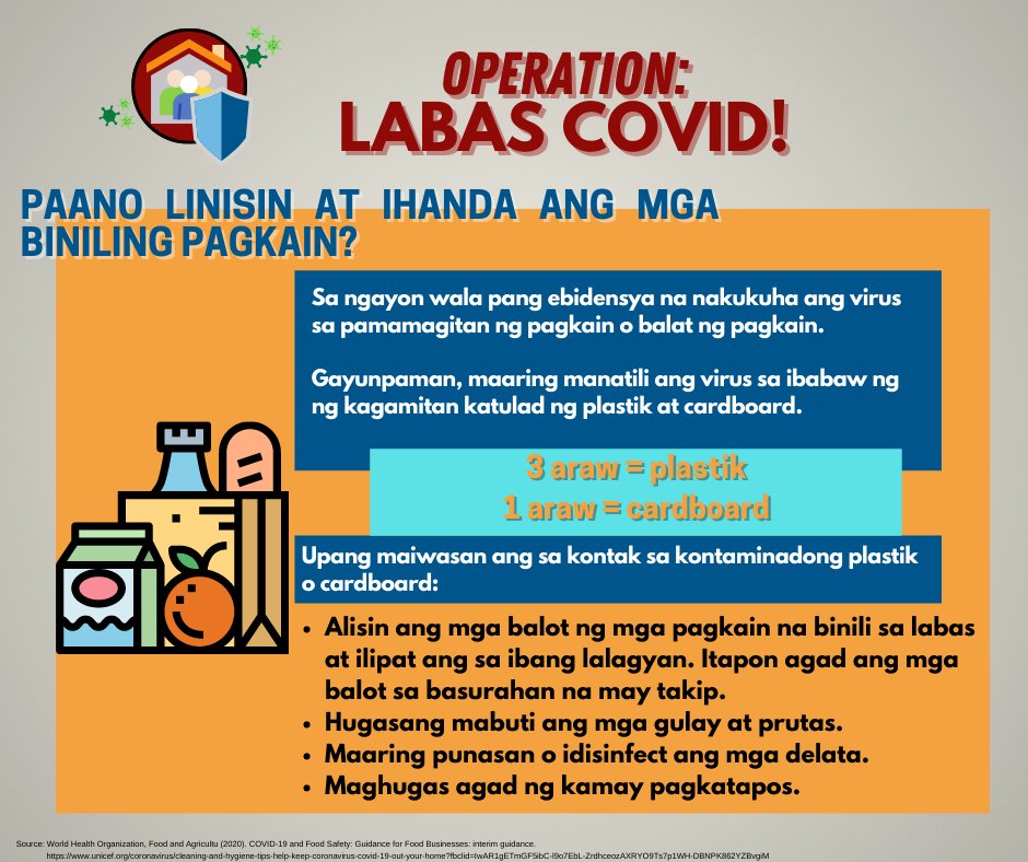 CovidLabas's tweet photo. Panatiliing ligtas ang ating mga tahanan laban sa COVID-19. Maaari nating iwasan ito sa pagsunod sa mga iba't ibang pamamaraan kagaya nito. (4/4)
#OperationLabasCOVID! https://t.co/ZFk8kUTxZ8